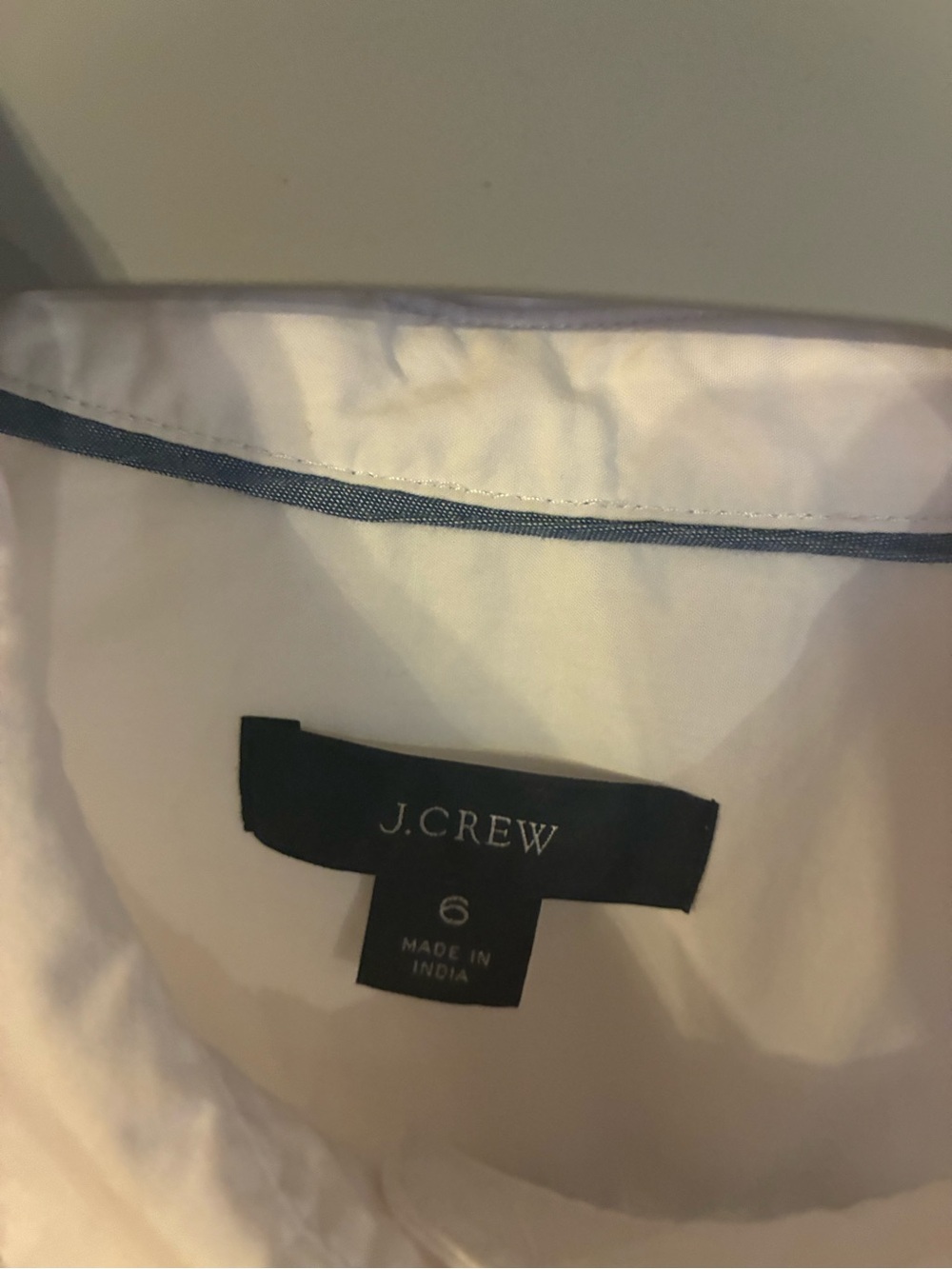J.Crew cotton poplin cropped White Button-Down shirt - Picture 5 of 6